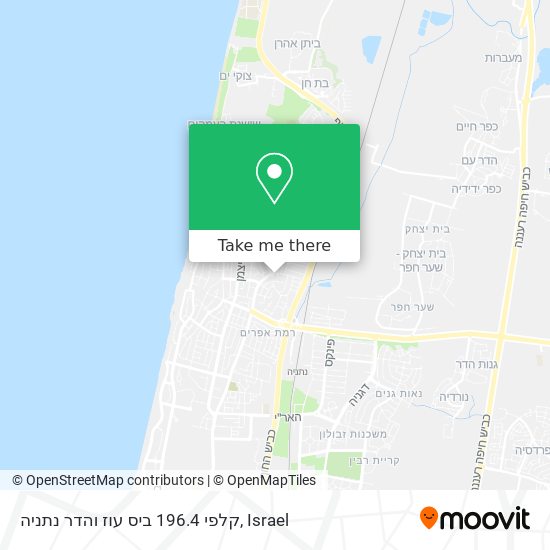 Карта קלפי 196.4 ביס עוז והדר נתניה