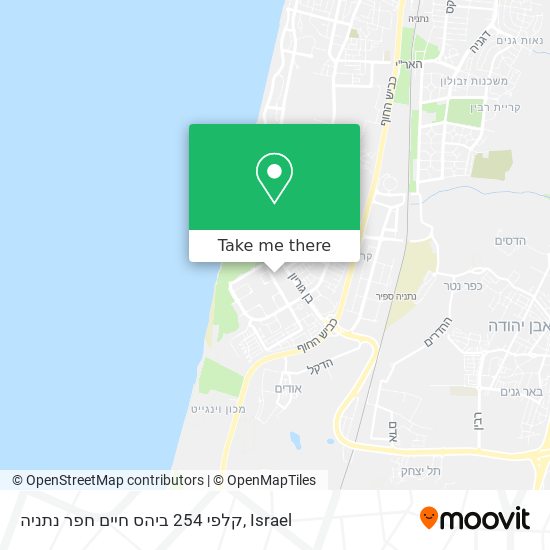 קלפי 254 ביהס חיים חפר נתניה map