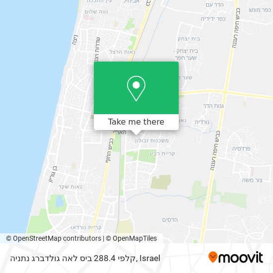 קלפי 288.4 ביס לאה גולדברג נתניה map