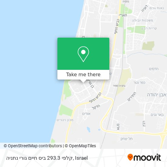 קלפי 293.3 ביס חיים גורי נתניה map