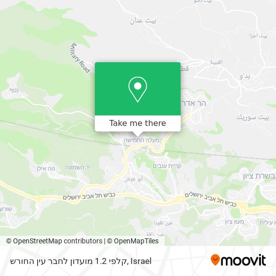 קלפי 1.2 מועדון לחבר עין החורש map