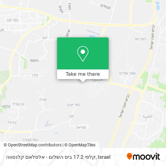 קלפי 17.2 ביס השלום - אלסלאם קלנסווה map