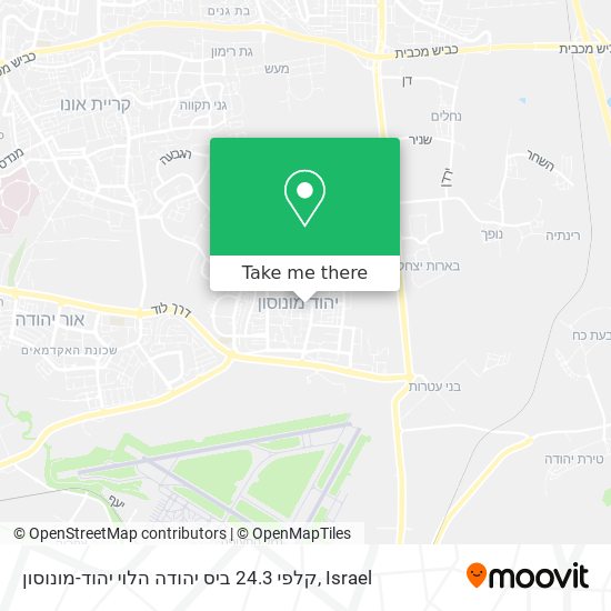 קלפי 24.3 ביס יהודה הלוי יהוד-מונוסון map
