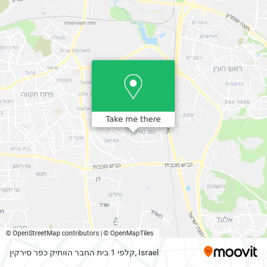 Карта קלפי 1 בית החבר הוותיק כפר סירקין