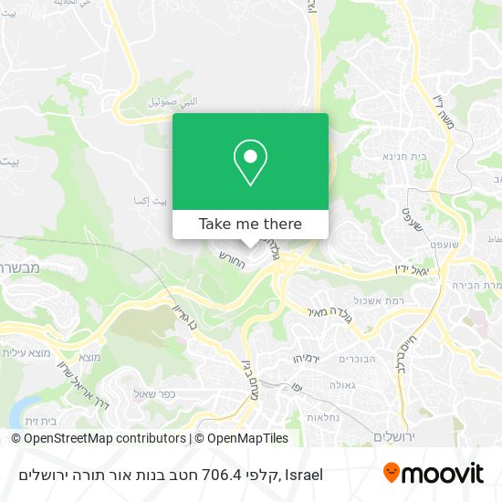 Карта קלפי 706.4 חטב בנות אור תורה ירושלים