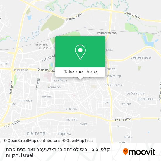 קלפי 15.5 ביס למרחב בנות-לשעבר נצח בנים פתח תקווה map