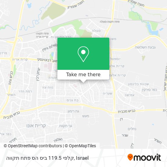 Карта קלפי 119.5 ביס הס פתח תקווה