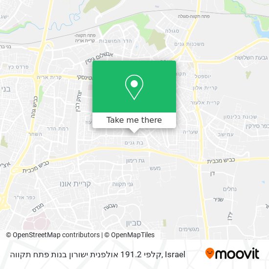 קלפי 191.2 אולפנית ישורון בנות פתח תקווה map