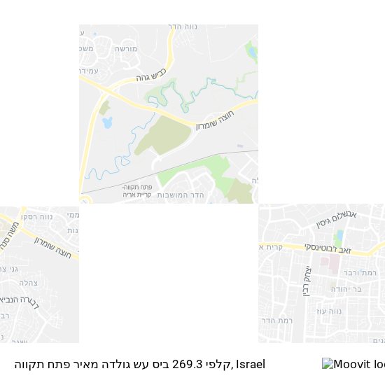 קלפי 269.3 ביס עש גולדה מאיר פתח תקווה map