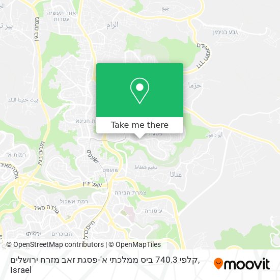 קלפי 740.3 ביס ממלכתי א'-פסגת זאב מזרח ירושלים map