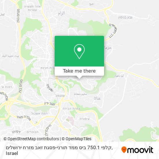 Карта קלפי 750.1 ביס ממד תורני-פסגת זאב מזרח ירושלים