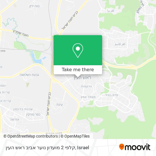 Карта קלפי 2 מועדון נוער אביב ראש העין