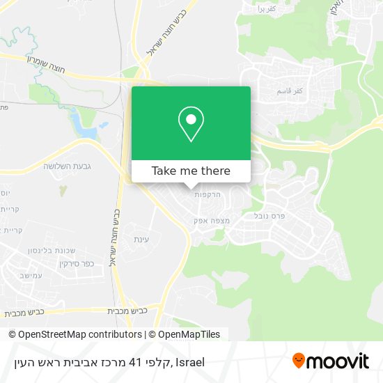 Карта קלפי 41 מרכז אביבית ראש העין