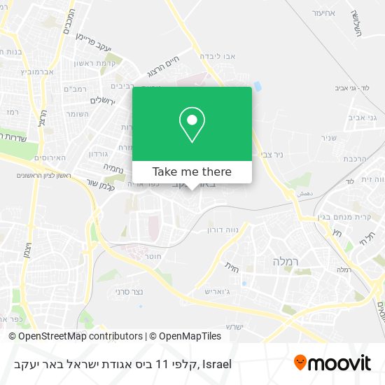קלפי 11 ביס אגודת ישראל באר יעקב map