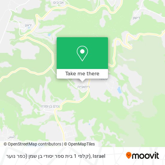 קלפי 1 בית ספר יסודי בן שמן (כפר נוער) map