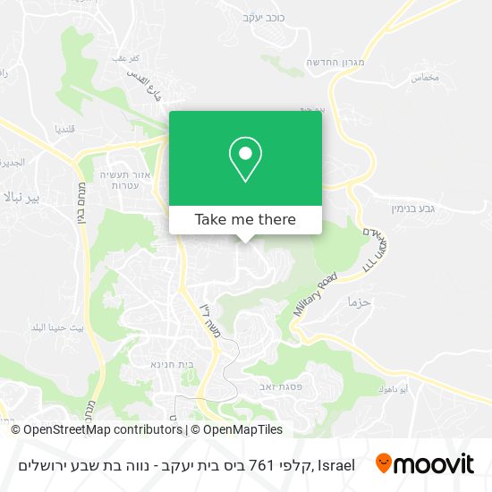 Карта קלפי 761 ביס בית יעקב - נווה בת שבע ירושלים