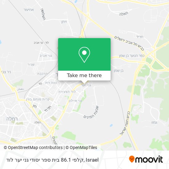 קלפי 86.1 בית ספר יסודי גני יער לוד map