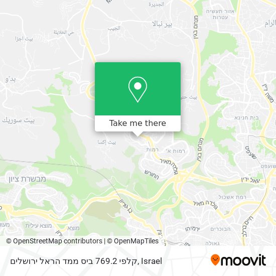קלפי 769.2 ביס ממד הראל ירושלים map