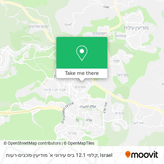 קלפי 12.1 ביס עירוני א' מודיעין-מכבים-רעות map