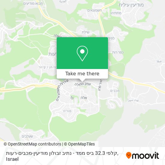 Карта קלפי 32.3 ביס ממד - נתיב זבולון מודיעין-מכבים-רעות