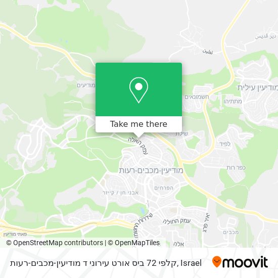 Карта קלפי 72 ביס אורט עירוני ד מודיעין-מכבים-רעות