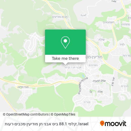 קלפי 88.1 ביס אבני חן מודיעין-מכבים-רעות map