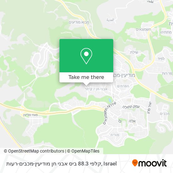 קלפי 88.3 ביס אבני חן מודיעין-מכבים-רעות map