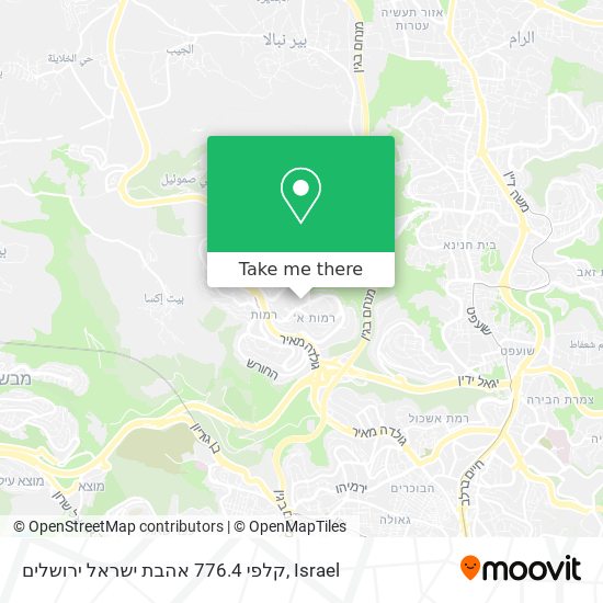 Карта קלפי 776.4 אהבת ישראל ירושלים