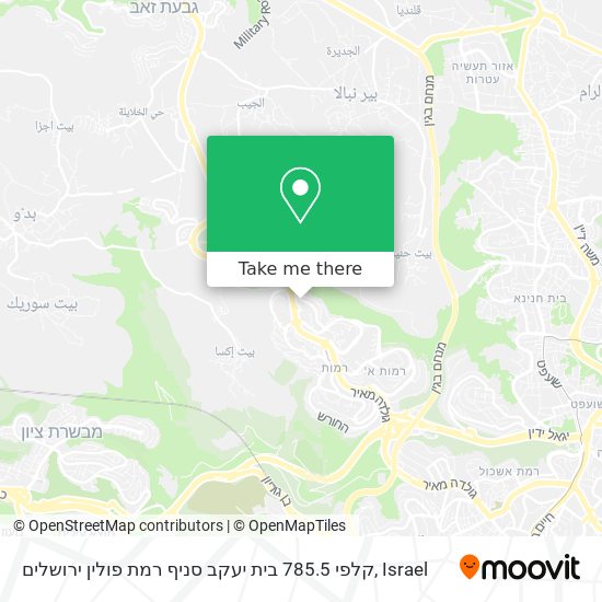 קלפי 785.5 בית יעקב סניף רמת פולין ירושלים map
