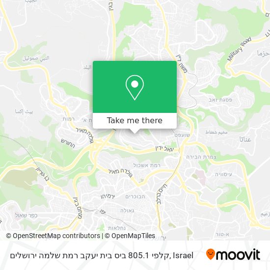 קלפי 805.1 ביס בית יעקב רמת שלמה ירושלים map