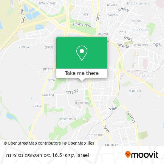 קלפי 16.5 ביס ראשונים נס ציונה map