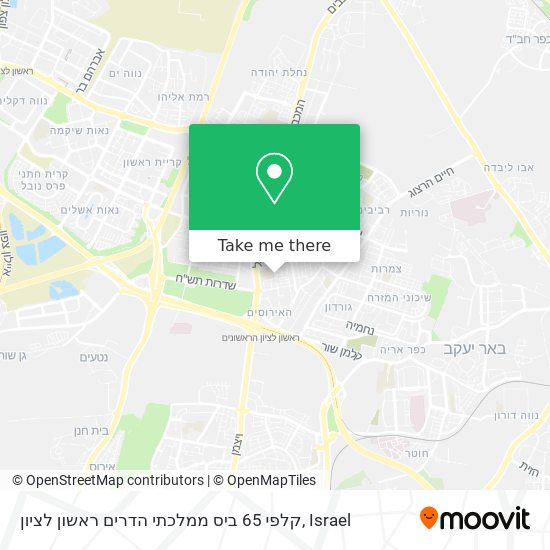 קלפי 65 ביס ממלכתי הדרים ראשון לציון map