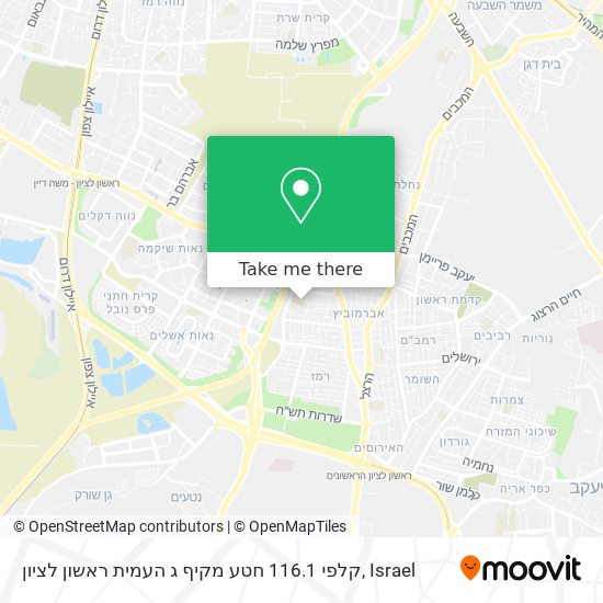 Карта קלפי 116.1 חטע מקיף ג העמית ראשון לציון