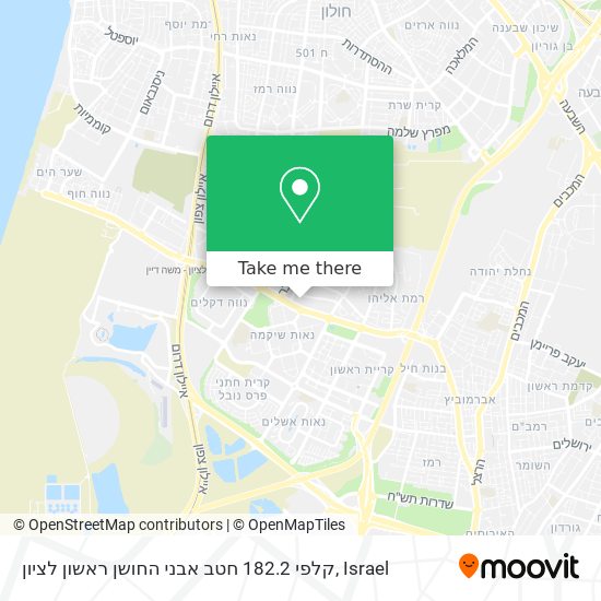 קלפי 182.2 חטב אבני החושן ראשון לציון map