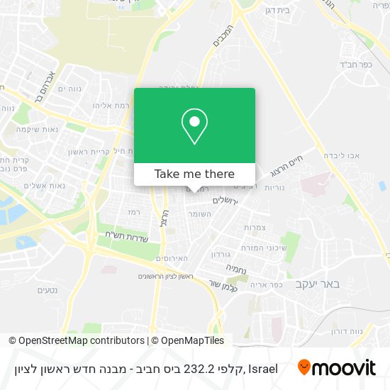 קלפי 232.2 ביס חביב - מבנה חדש ראשון לציון map