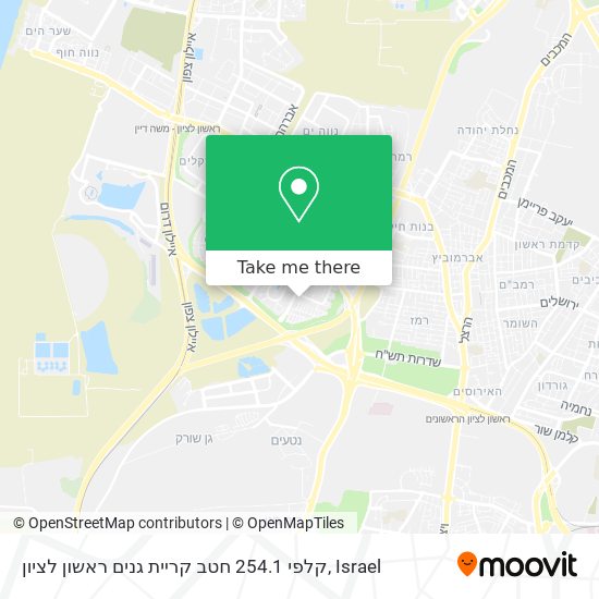 קלפי 254.1 חטב קריית גנים ראשון לציון map