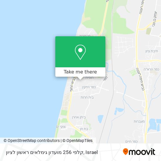 Карта קלפי 256 מועדון גימלאים ראשון לציון