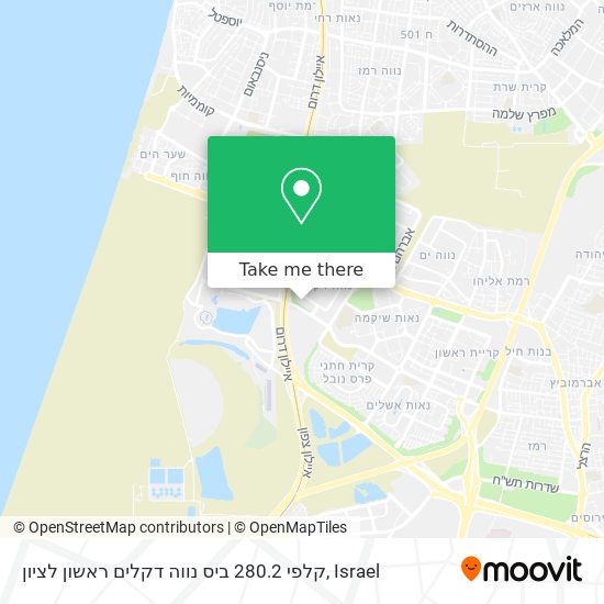 Карта קלפי 280.2 ביס נווה דקלים ראשון לציון