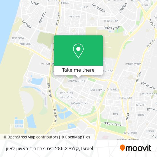 Карта קלפי 286.2 ביס מרחבים ראשון לציון