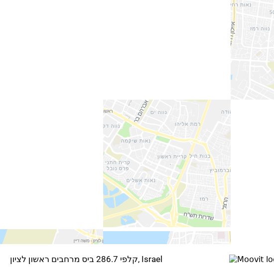 Карта קלפי 286.7 ביס מרחבים ראשון לציון