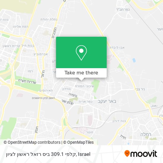 קלפי 309.1 ביס רזאל ראשון לציון map