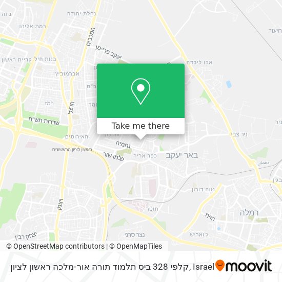 קלפי 328 ביס תלמוד תורה אור-מלכה ראשון לציון map