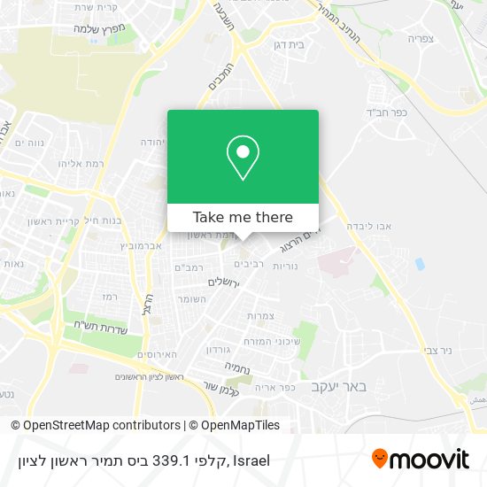 קלפי 339.1 ביס תמיר ראשון לציון map