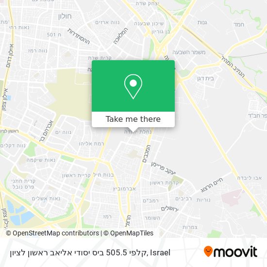 קלפי 505.5 ביס יסודי אליאב ראשון לציון map