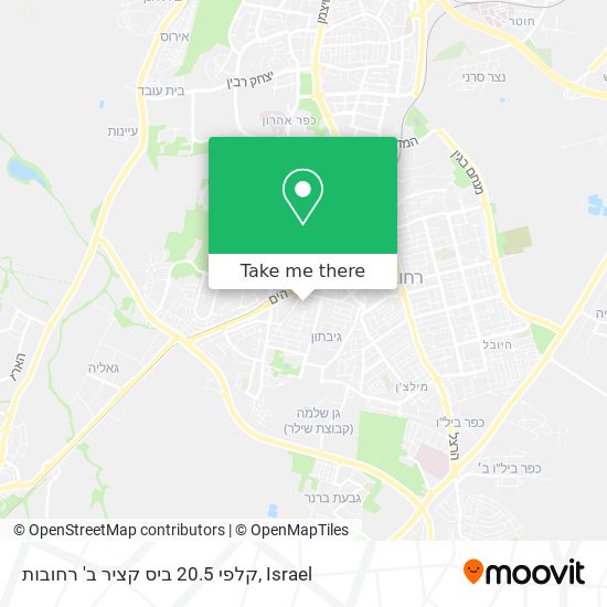 קלפי 20.5 ביס קציר ב' רחובות map