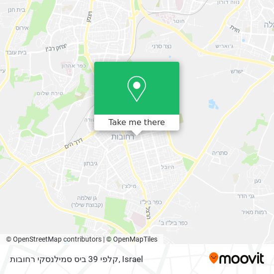 Карта קלפי 39 ביס סמילנסקי רחובות