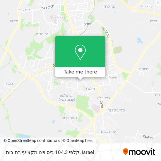 קלפי 104.3 ביס ויצו מקצועי רחובות map