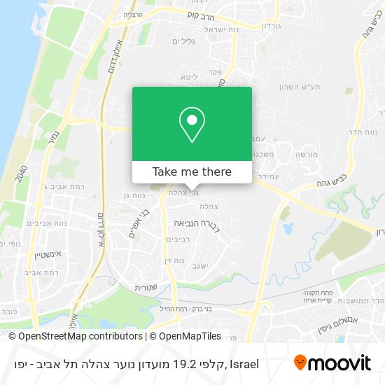 קלפי 19.2 מועדון נוער צהלה תל אביב - יפו map