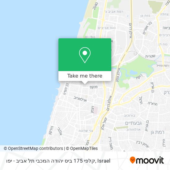 Карта קלפי 175 ביס יהודה המכבי תל אביב - יפו