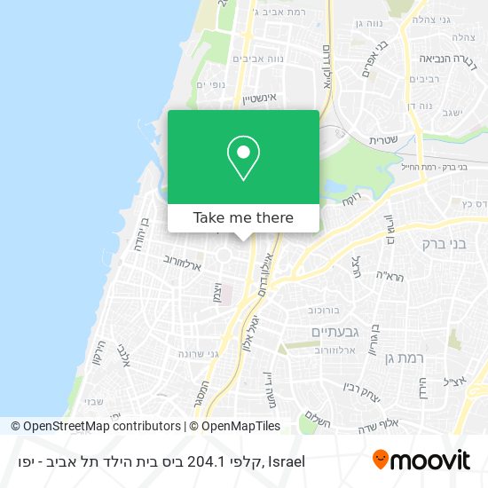קלפי 204.1 ביס בית הילד תל אביב - יפו map